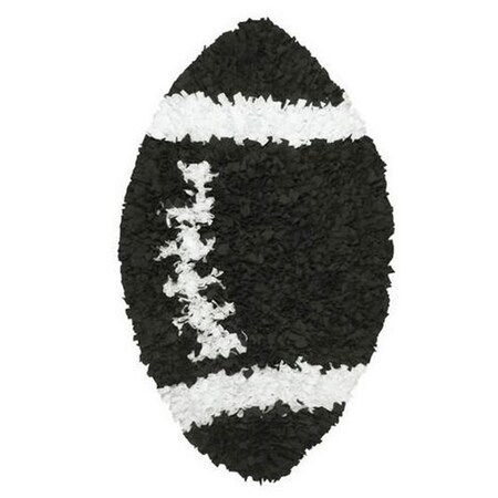 The Rug Market SHAGGY RAGGY FOOTBALL AREA RUG 3X3 SHAPED 02250Q